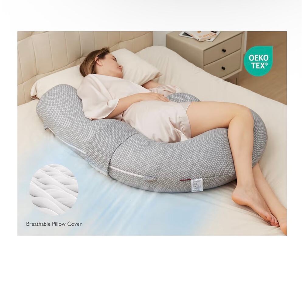 Momcozy Pregnancy Pillow, Original F Shaped Maternity Pillow for Pregnant Women - Picture 6 of 8